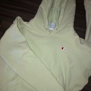 Small Light Green Champion Hoodie